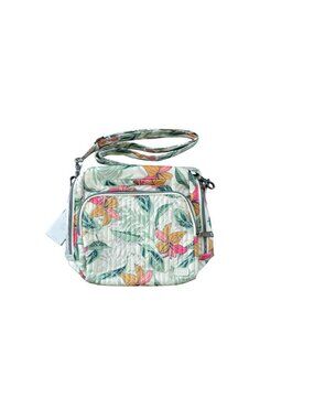 New Lug Ranger Crossbody Lily Sand Floral Travel Bag Purse Tropical Boho Quilted